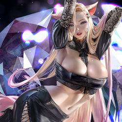 This is a pixiv picture whose title is K/DA Ahri.