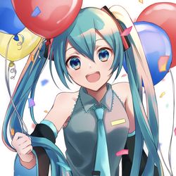This is a pixiv picture whose title is ミク誕.