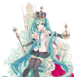 This is a pixiv picture whose title is ミクさんアニバーサリー.