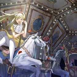 This is a pixiv picture whose title is 回転木馬.