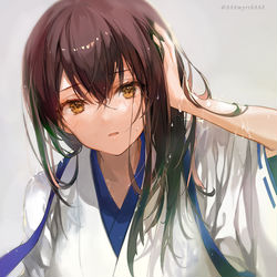 This is a pixiv picture whose title is 加賀さんそれは、反則.