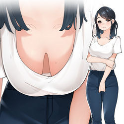 This is a pixiv picture whose title is 近所の奥さん.