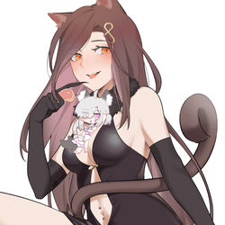 This is a pixiv picture whose title is 猫犬.
