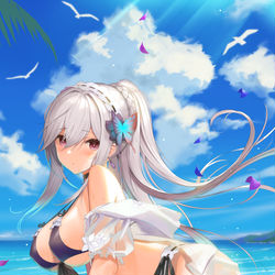 This is a pixiv picture whose title is 水着ダンケルク.