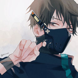 This is a pixiv picture whose title is mask.