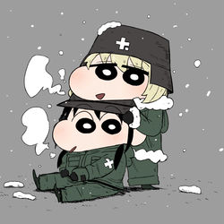 This is a pixiv picture whose title is 幼女終末旅行.