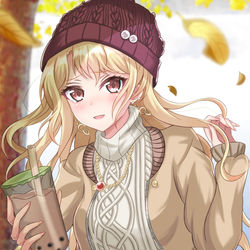 This is a pixiv picture whose title is 透子ちゃん(秋服).