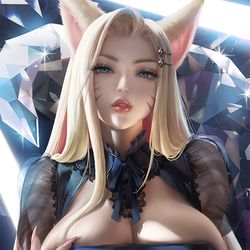 This is a pixiv picture whose title is KD / A 阿狸 KD/A Ahri.