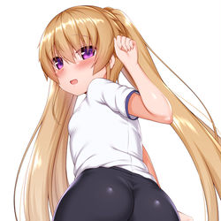 This is a pixiv picture whose title is 無邪気でプリケツなスパッツ真白ちゃん.
