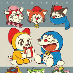 This is a pixiv picture whose title is ドラえもん誕生日おめでとう！.