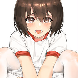 This is a pixiv picture whose title is 葵ちゃん(背景無し).