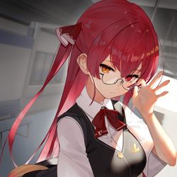 This is a pixiv picture whose title is 優等生マリン.