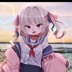 This is a pixiv picture whose title is りりむと夏の終わり.