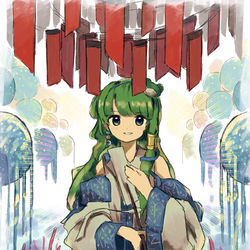 This is a pixiv picture whose title is 現人神.