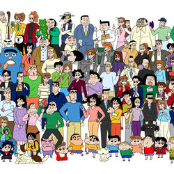 This is a pixiv picture whose title is クレヨンしんちゃん原作30周年！.