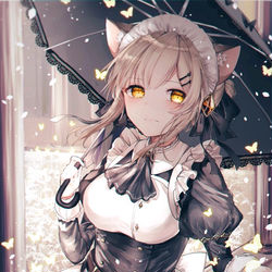 This is a pixiv picture whose title is maid.