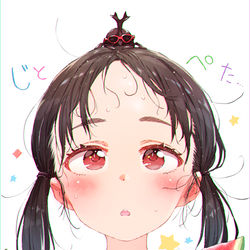 This is a pixiv picture whose title is 蜜のような甘い匂いがする女の子の頭頂部.