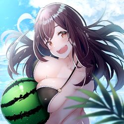 This is a pixiv picture whose title is 水着恋鐘.