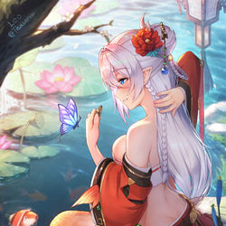 This is a pixiv picture whose title is 朝の鮫姫「2019.04 アレンジ（完成版）」.