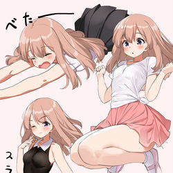 This is a pixiv picture whose title is ※夢でおっぱいがちっちゃくなったことを報告してくる子（2枚）.