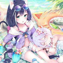 This is a pixiv picture whose title is しぃ～……！ コロ助が寝てんのよ、あんまり騒がないでくれる？.