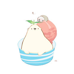 This is a pixiv picture whose title is カップアイスしろくま.