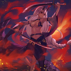 This is a pixiv picture whose title is 巴御前.
