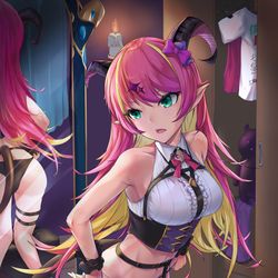 This is a pixiv picture whose title is 魔乃アロエ.