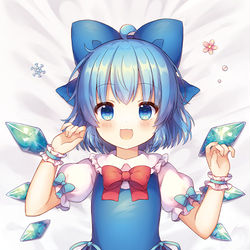 This is a pixiv picture whose title is チルノ抱き枕.