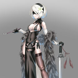 This is a pixiv picture whose title is チャイナドレス2Bちゃん.