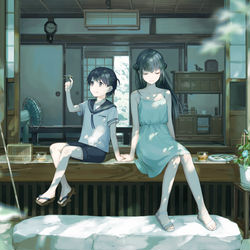 This is a pixiv picture whose title is 夜行.
