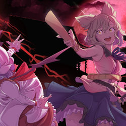 This is a pixiv picture whose title is ミミズクとコウモリ.