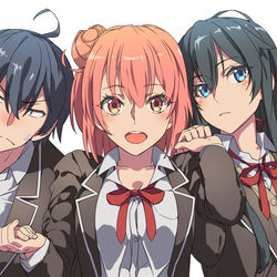 This is a pixiv picture whose title is 俺ガイル、決め顔でぱしゃり.