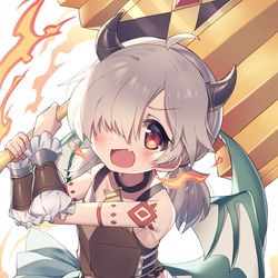 This is a pixiv picture whose title is 「これで倒れるです！」.