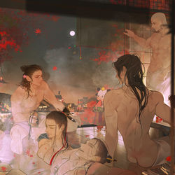 This is a pixiv picture whose title is 初秋赏月.