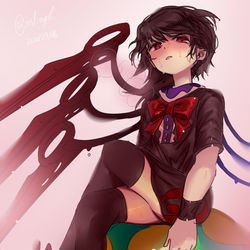 This is a pixiv picture whose title is 汗だくぬえちゃん.