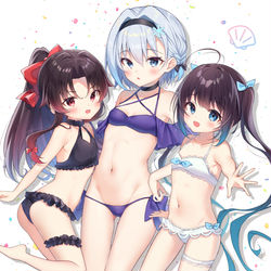This is a pixiv picture whose title is 水着りゅうおうガールズ.
