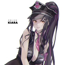 This is a pixiv picture whose title is POLICE KIARA.