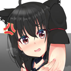 This is a pixiv picture whose title is 黒様の腋.