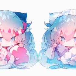 This is a pixiv picture whose title is 夏と冬.