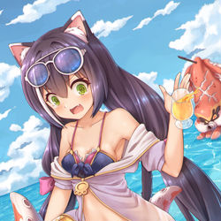 This is a pixiv picture whose title is 水着キャル.