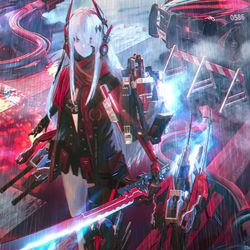 This is a pixiv picture whose title is 【深红之渊】-街区-.