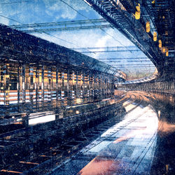 This is a pixiv picture whose title is 水晶の鉄道.