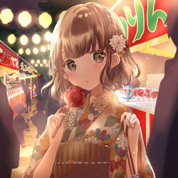 This is a pixiv picture whose title is りんごあめ、食べたかったんだもん。.
