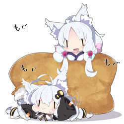 This is a pixiv picture whose title is おいなりさんあかり＆イタコ。.