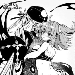This is a pixiv picture whose title is 【終了】ピオぐだ♀＆アスクレピオス単体絵ネットプリント開始.