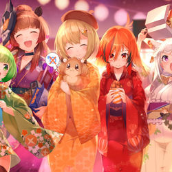This is a pixiv picture whose title is あにまーれの夏祭り2020（妄想）.