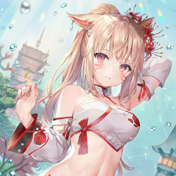 This is a pixiv picture whose title is 紫水宮.