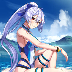 This is a pixiv picture whose title is 水着巴御前.