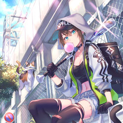 This is a pixiv picture whose title is 高架下エンカウント.